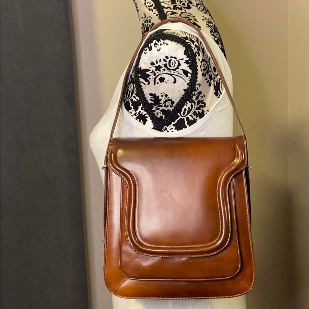 Imported leather handbag